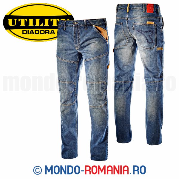 Pantaloni jeans - Blugi DIADORA - STONE Dirty Washing
