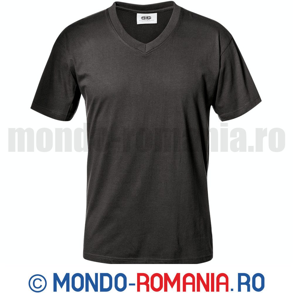 Tricou bumbac cu guler tip V - TANGO 