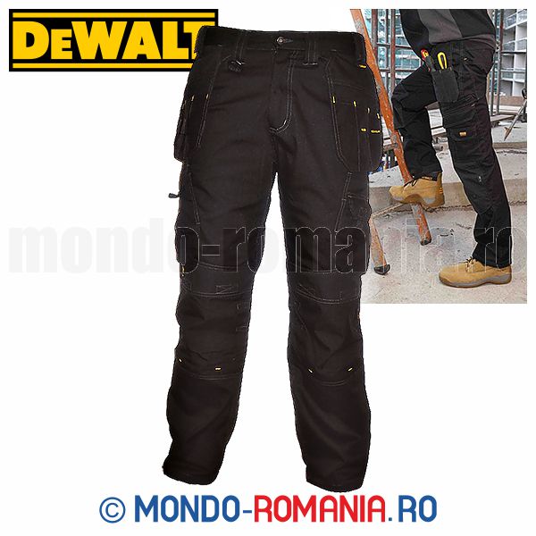 Pantaloni profesionali DeWALT de lucru Pro Tradesman negri