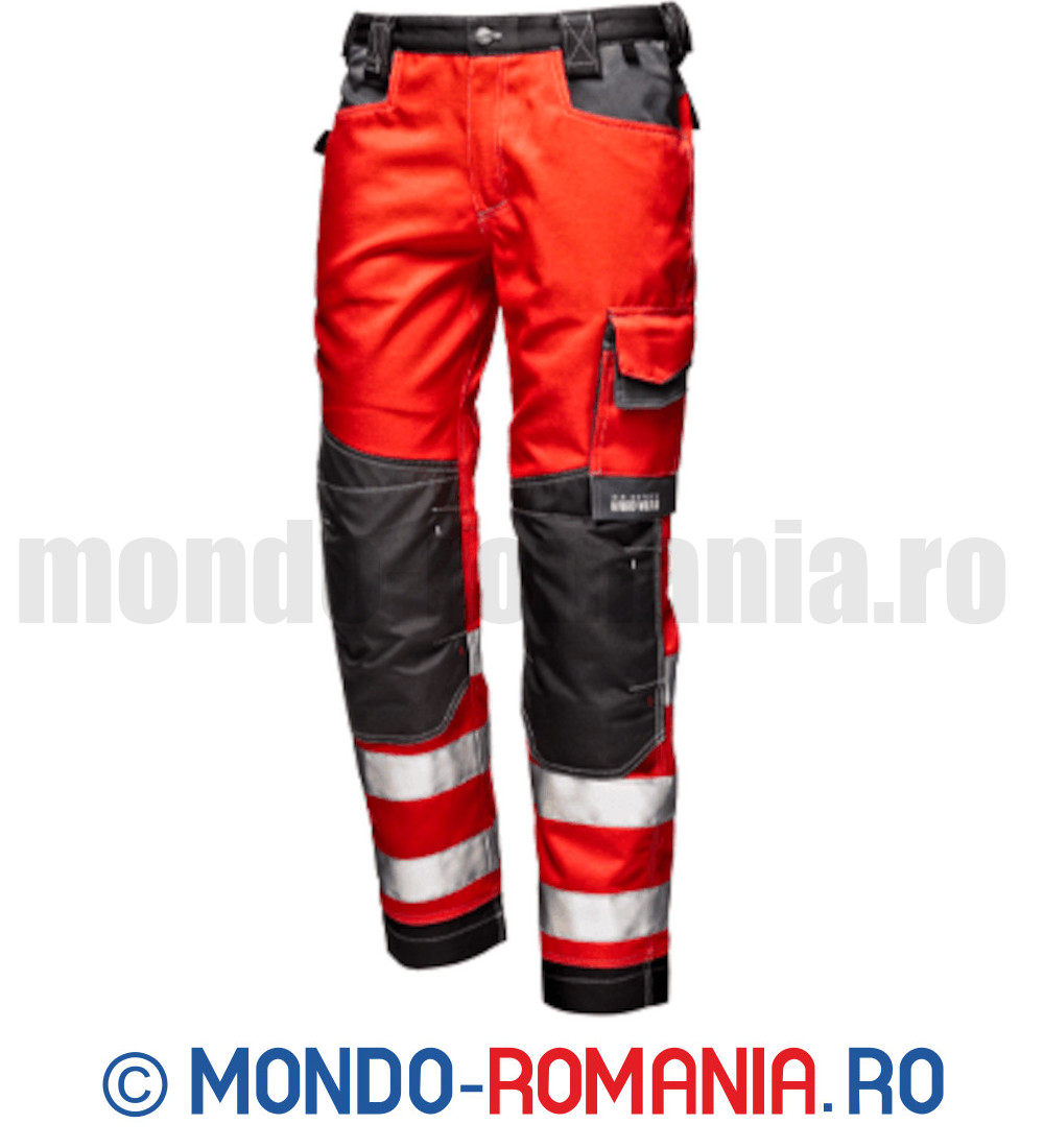 Pantaloni de lucru, reflectorizanti - Rush red