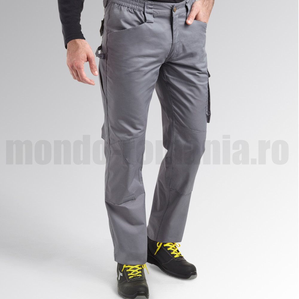 Pantaloni de lucru din bumbac pentru vara - Diadora - Rock Light Grey