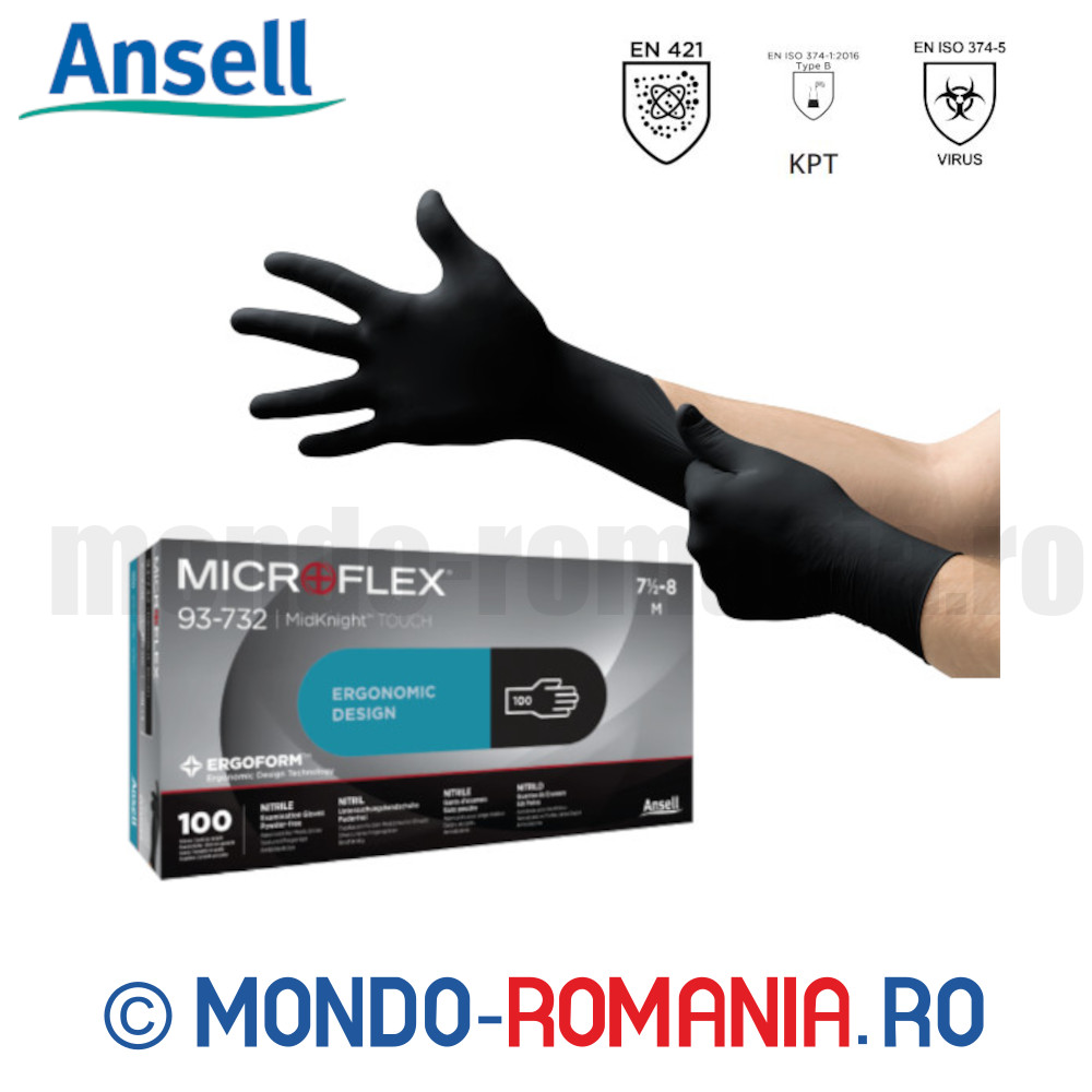 Manusi chirurgicale MICROFLEX MIDKNIGH TOUCH - ANSELL MICROFLEX MIDKNIGH TOUCH 93-732 