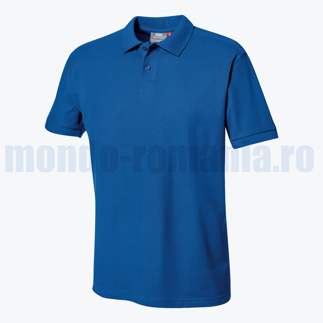 Tricou SIRFLEX POLO bumbac albastru cu maneca scurta