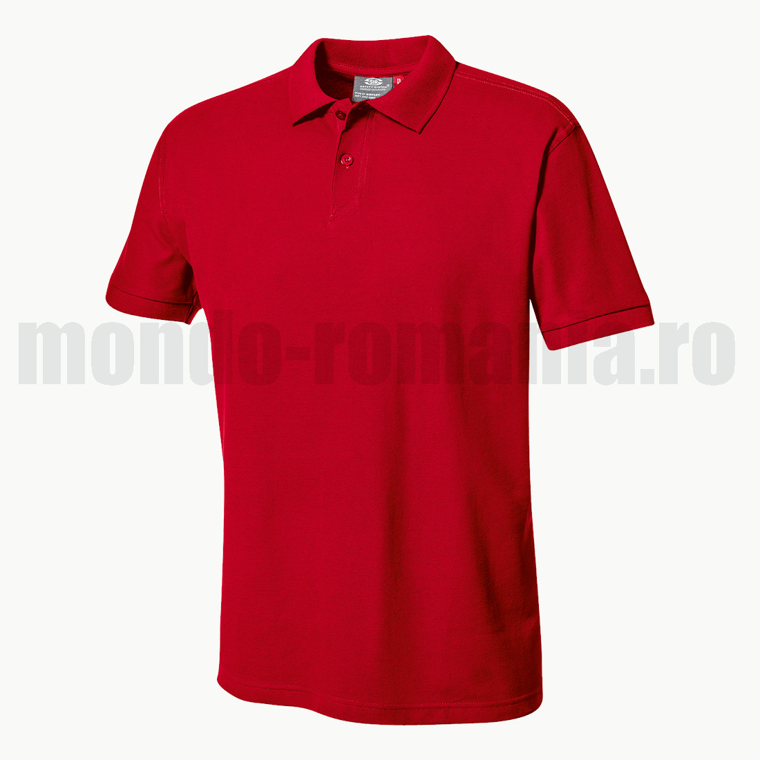 Tricou SIRFLEX POLO bumbac rosu cu maneca scurta