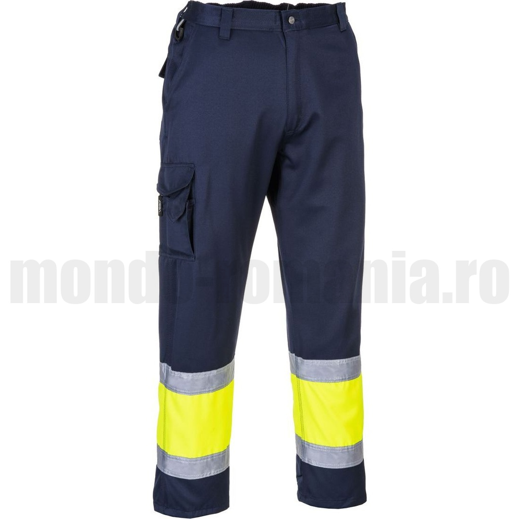 Pantaloni de lucru reflectorizanti E049 - Pantaloni COMBAT HI VIS neon