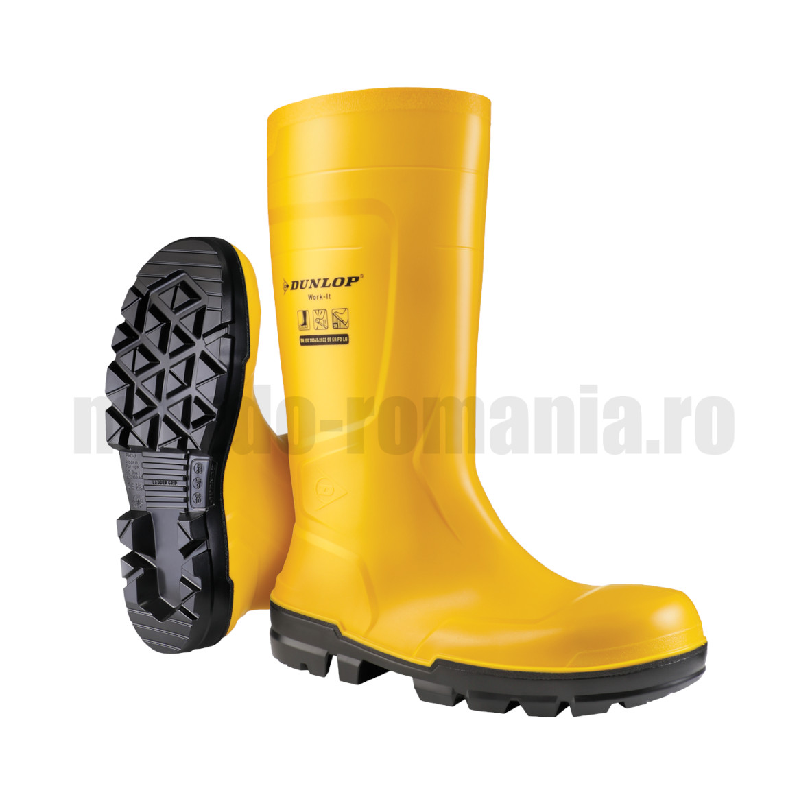 Cizme de siguranta DUNLOP WORK IT S5 PVC Galbene