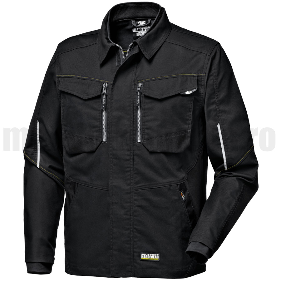 Jachetă de lucru rezistentă STRETCH CANVAS Negru