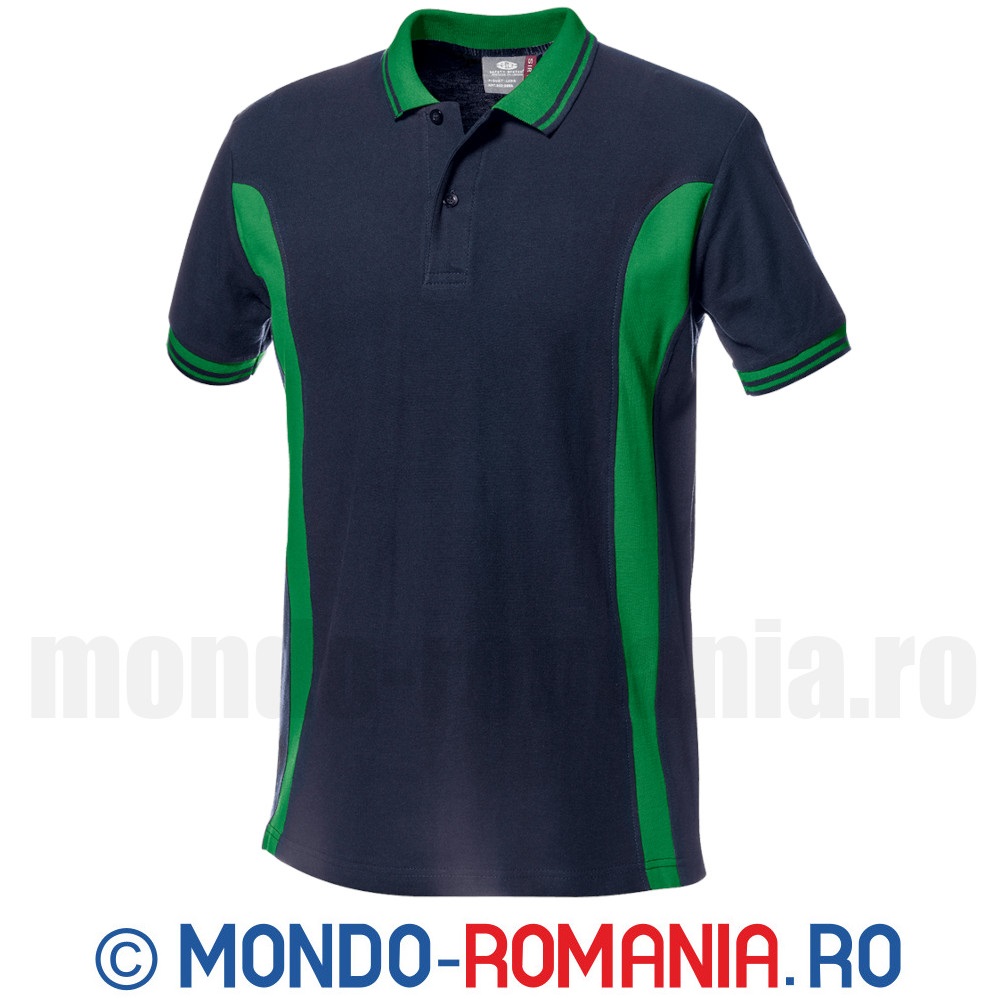 Tricou POLO cu maneca scurta - POLO LUNA bleumarin / verde