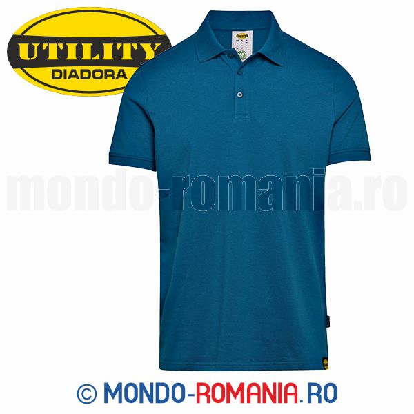 Tricou POLO din bumbac organic - DIADORA ATLAR ORGANIC albastru celest