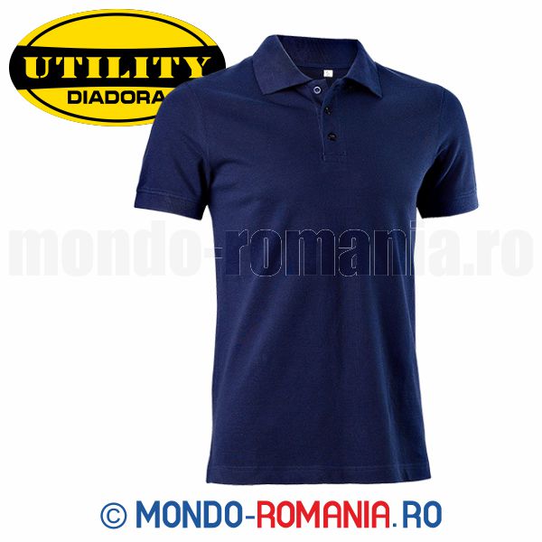 Tricou POLO bleumarin cu maneca scurta - Utility DIADORA - ATLAR ORGANIC 