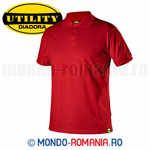 Tricou POLO Organic rosu cu maneca scurta - Utility DIADORA - ATLAR Organic Rosu