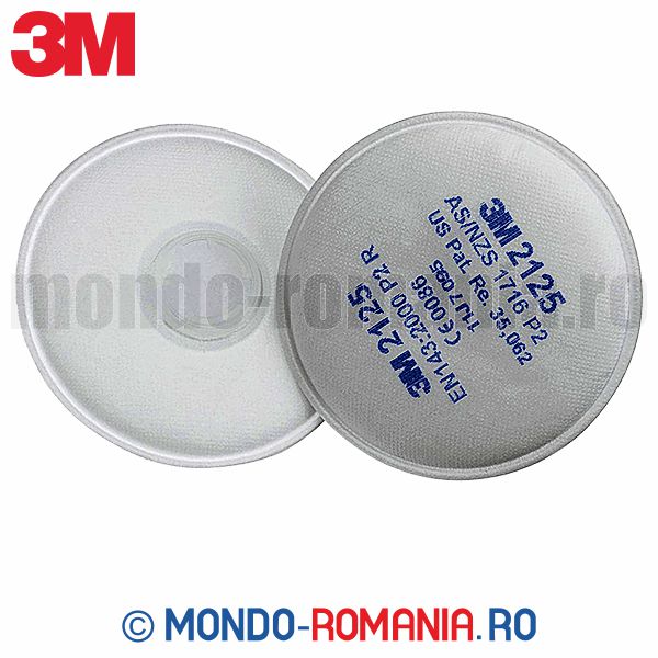 Filtre 3M P2 pentru pulberi de praf - 3M 2125 P2R - set 2 buc.