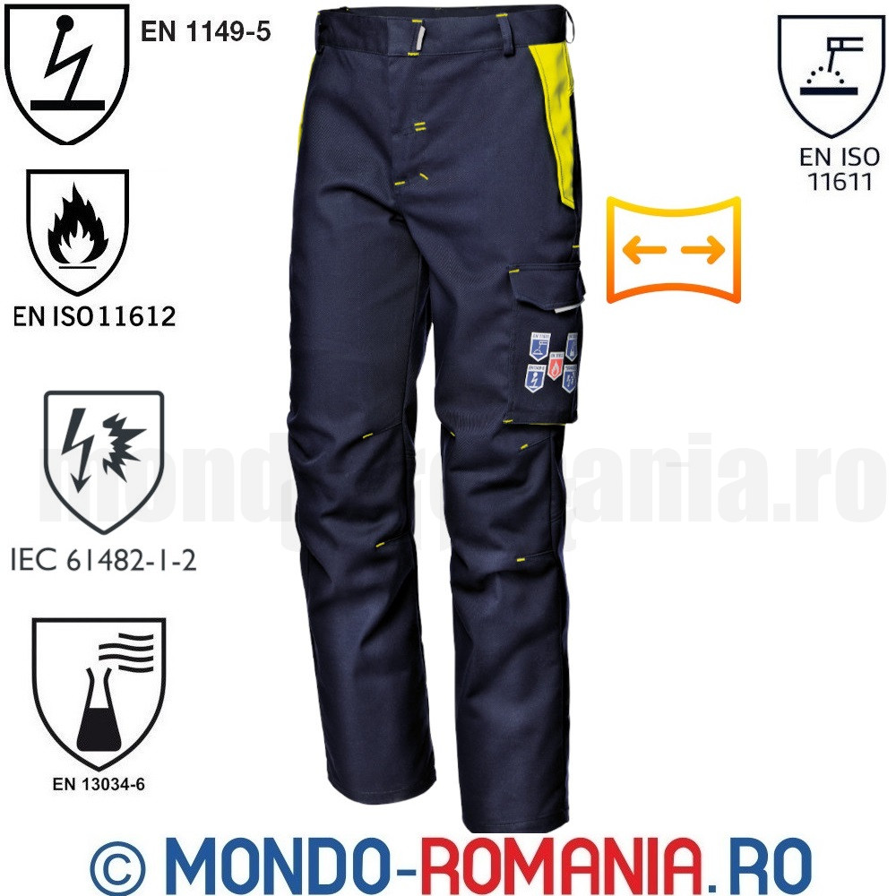 Pantaloni ignifugi, antistatici, arc electric, antichimici - POLYTECH Multi Protection STRETCH