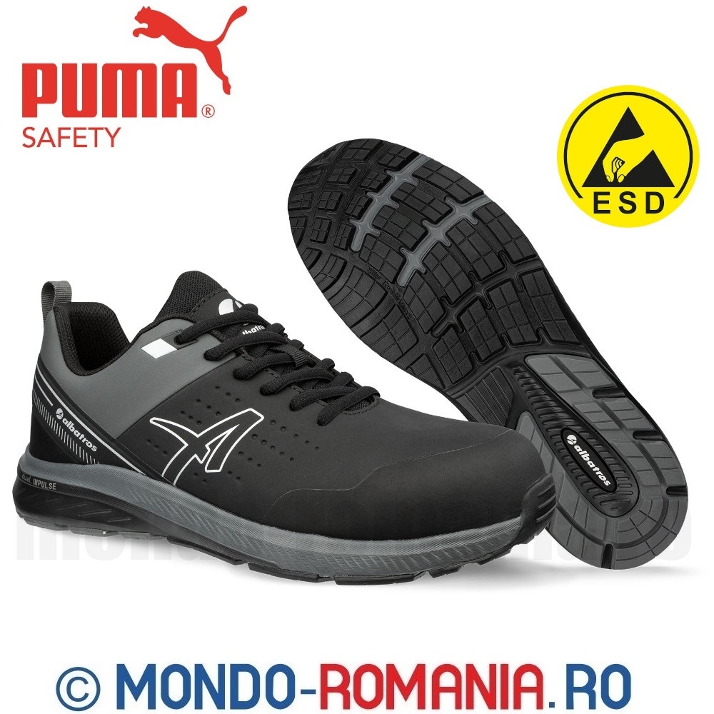 Pantofi de protectie Albatros S3S ESD - PUMA VIGOR Impulse BLACK