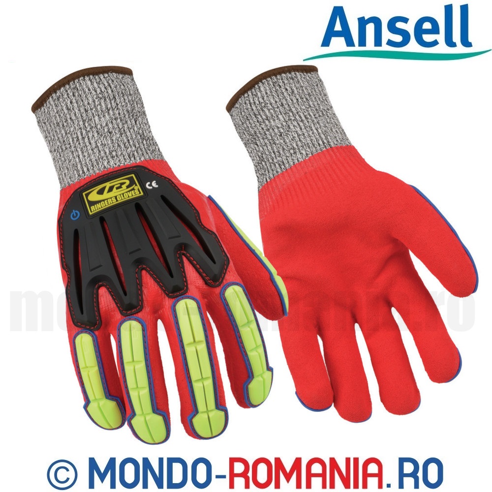 Manusi profesionale R-Flex pentru impact, protectie la taiere, sonde oilgas, constructii, depozite frigorifice etc. - ANSELL RINGER R068