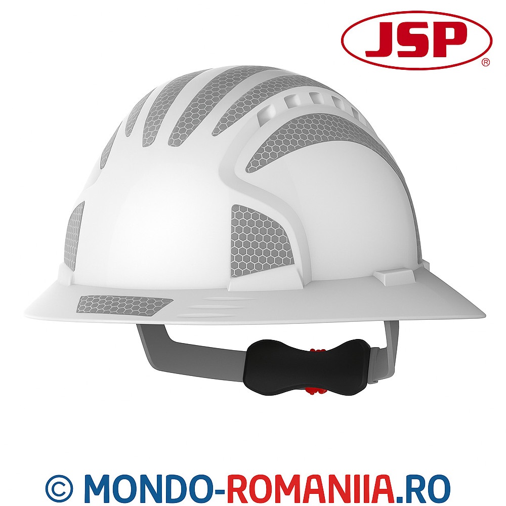 	 Casca profesionala de protectie pentru industria oil gas + autocolante reflectorizante JSP - JSP EVO6100 Full Brim Reflectivity GRI