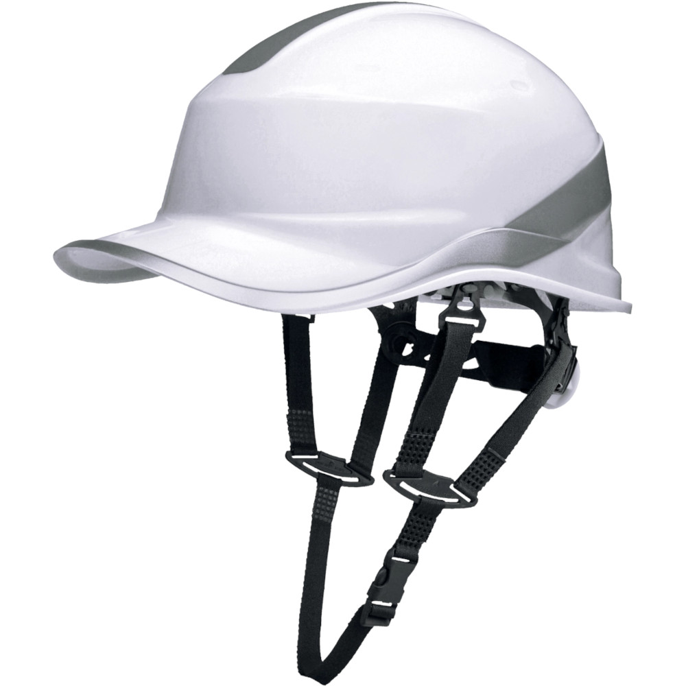 Casca de protectie reflectorizanta, curelusa inclusa - DIAMOND V UP alba