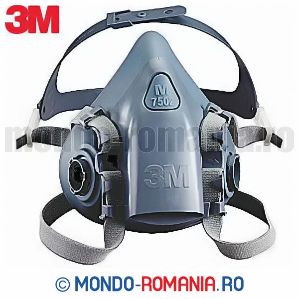 Semimasca tip 2 filtre cu supapa COOL FLOW 7500 pentru gaze si particule de praf - 3M seria 7502-Medium