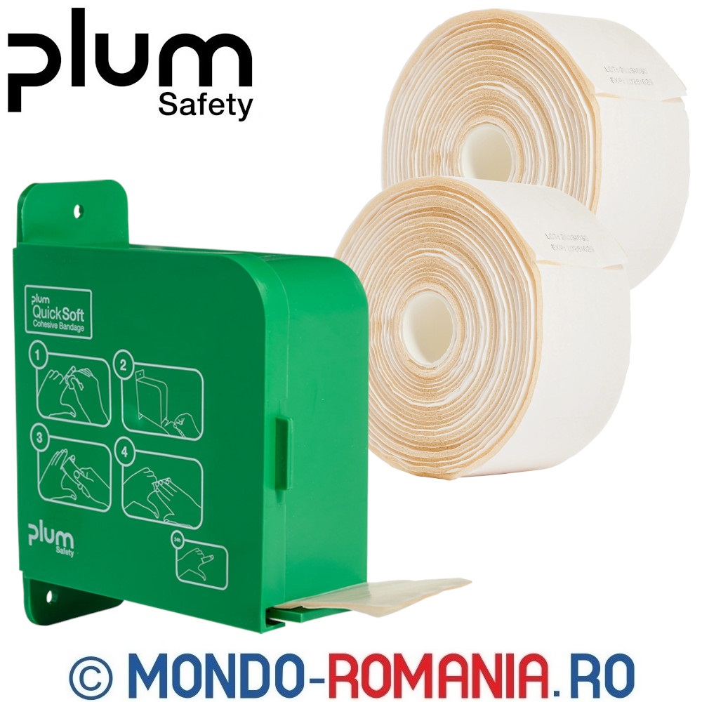 Dispenser cu 1 rezerva de 2 bandaje autoadezive - Plum QuickFix Dispenser - 5556 Duo