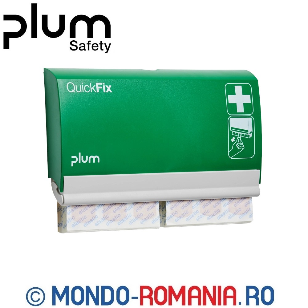 	 Dispenser cu 2 rezerve de 45 plasturi elastici QuickFix 5512 - Plum QuickFix Dispenser - 5502