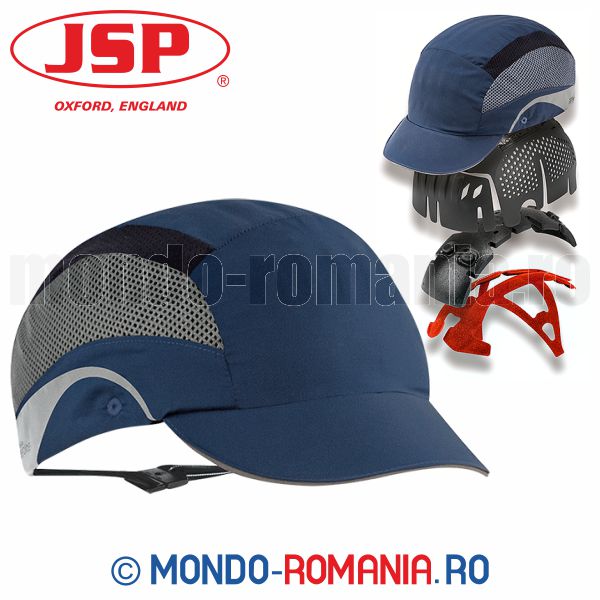 Sapca de protectie ultrausoara, sub 135g, cozoroc 5cm - Sapca JSP AEROLITE bleumarin