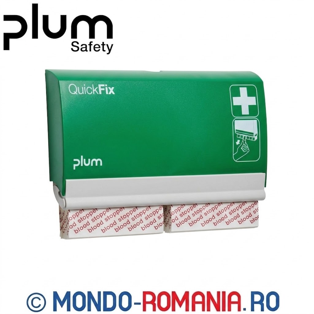 	 Dispenser cu 2 rezerve de 45 plasturi elastici Blood Stopper 5516 - Plum QuickFix Dispenser - 5500 + 5516