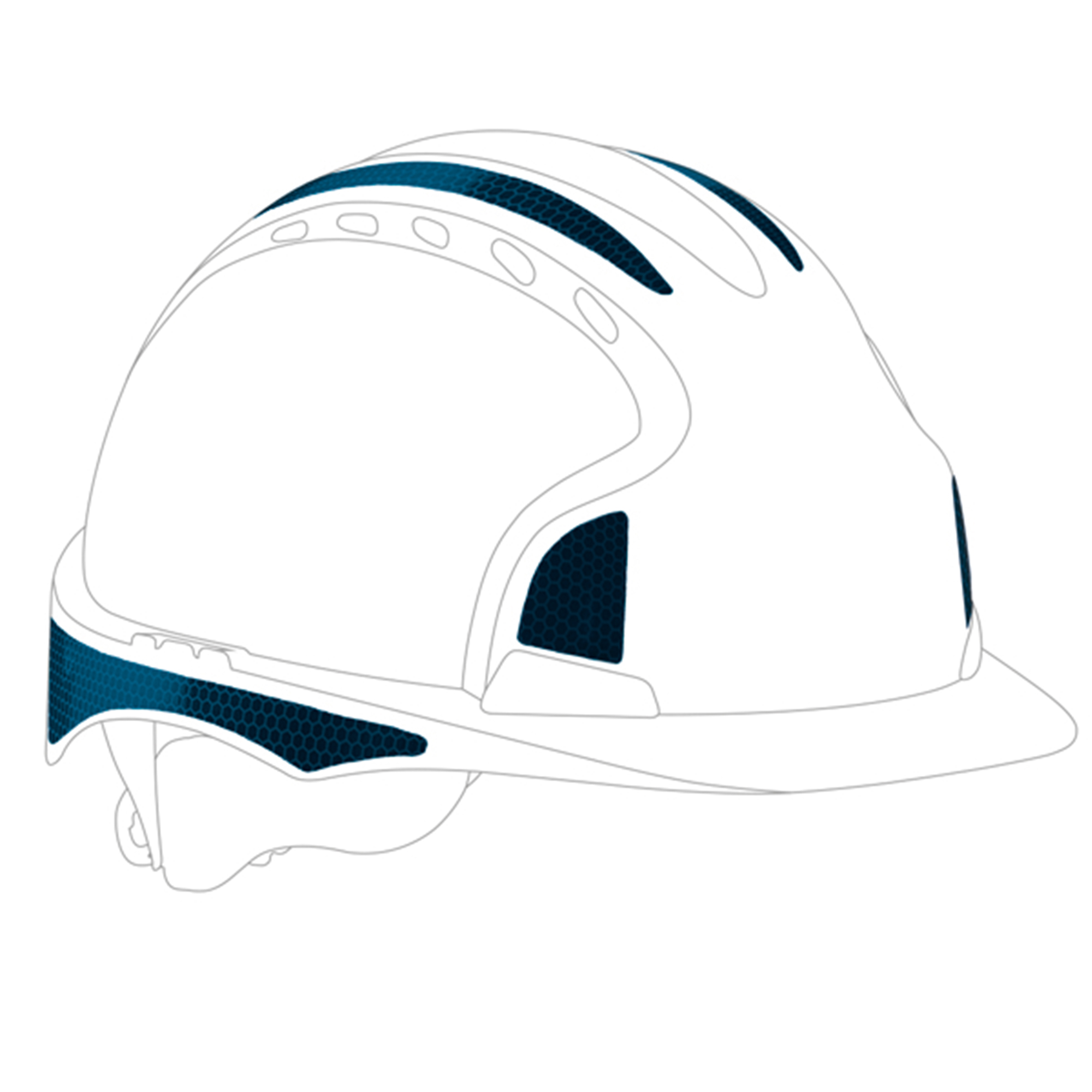 Set de stickere pentru castile JSP VISIPOINT Reflective blue
