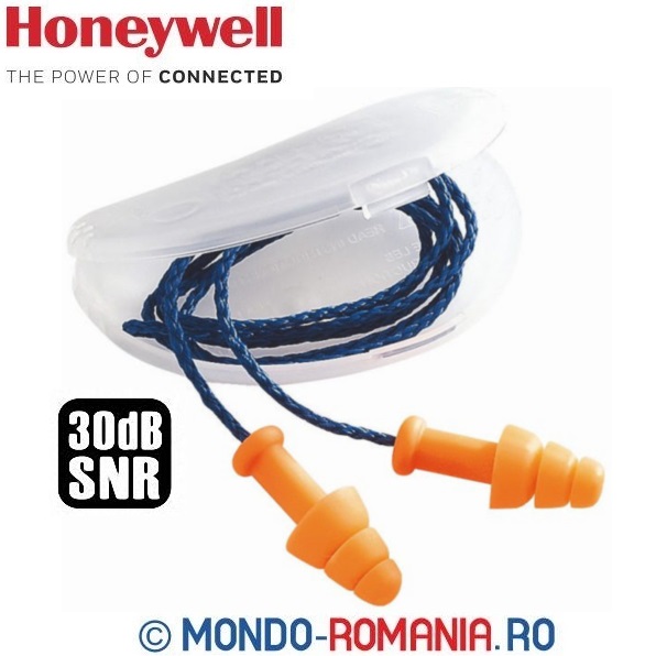 Antifoane interne reutilizabile cu snur si cutiuta din plastic Honeywell SMART FIT