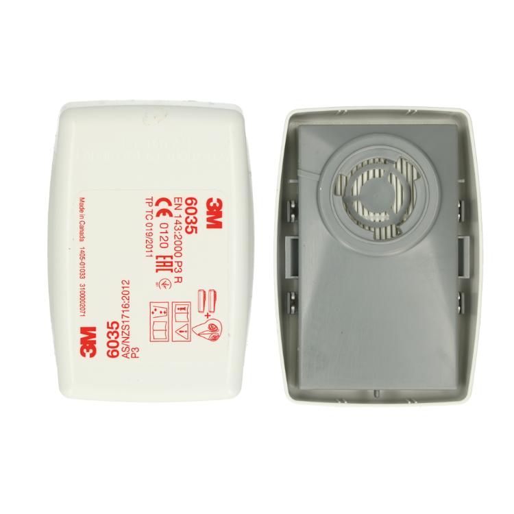 Filtre 3M P3R pentru pulberi de praf, ozon, gaze acide (sub VLM) 3M 6035 P3R - set de 2 buc