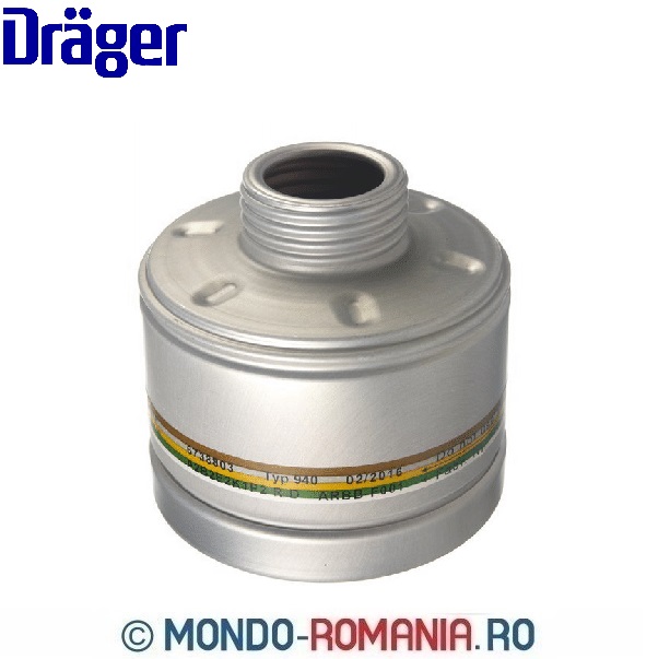 Filtru pentru masca integrala DRAGER X-PLORE 6000 sau semimasca X-PLORE 4340, DRAGER RD40 A2B2E2K2HgNO CO 20 P3 RD - 6738814