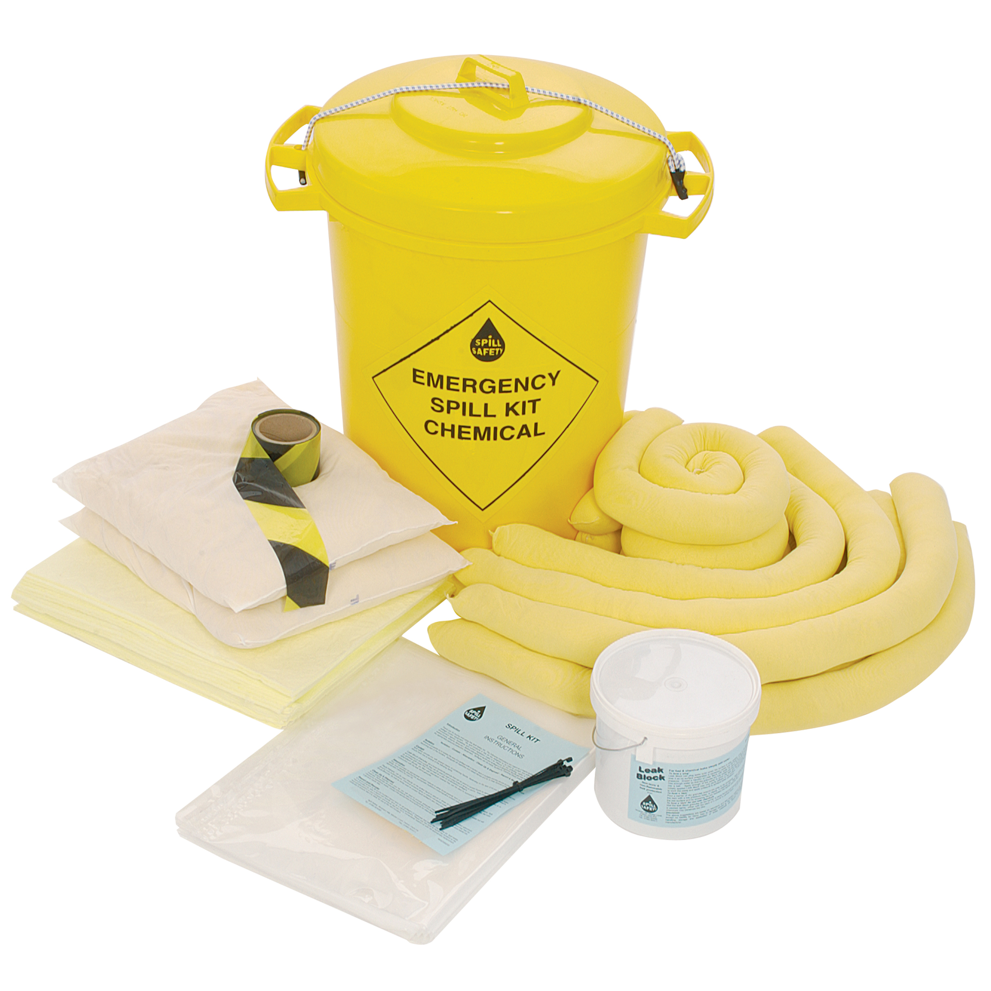 Kit interventie pentru deversari de produse chimice si petroliere JSP CHEM KIT 90L