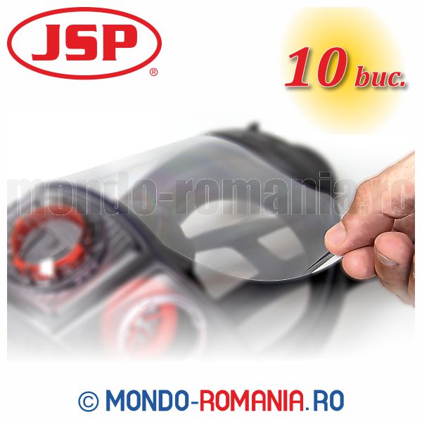 Folii de protectie a vizorului pentru masca integrala de gaze - JSP FORCE10 Typhoon Cover - set de 10 folii