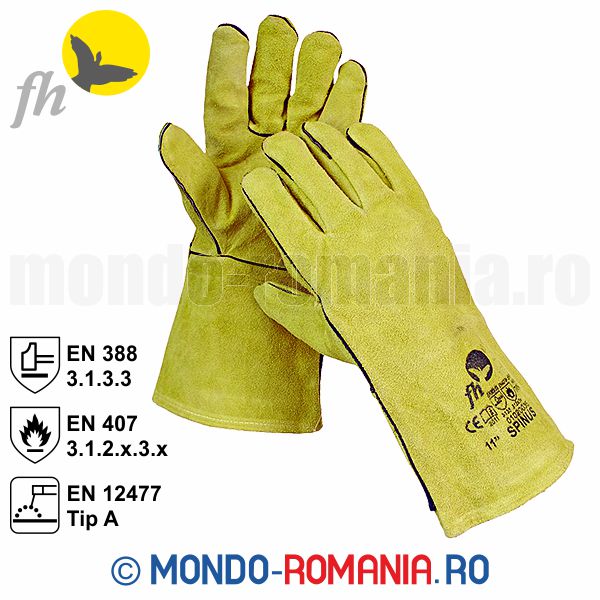 Manusi de protectie pentru sudura tip MIG-MAG SPINUS KEVLAR - STOC LIMITAT