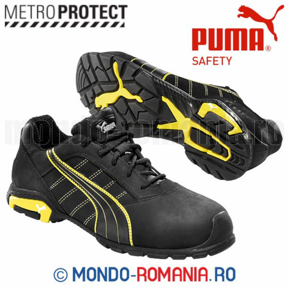 Pantofi protectie PUMA Amsterdam S3 SRC, respirabili, bombeu din aluminiu
